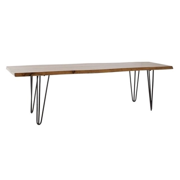 Asztal akácfa, fém 160x46x46 cm világosbarna, fekete