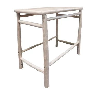 Asztal teakfa 133x65x105 cm világosbarna