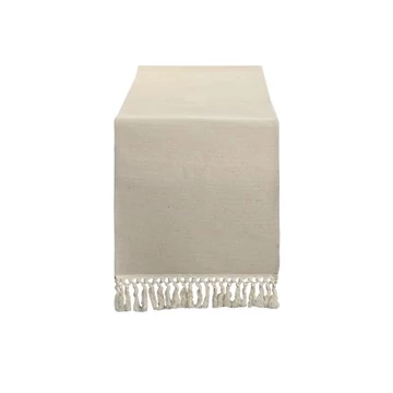 Asztali futó újrahasznosított pamut 40x140 cm bézs
