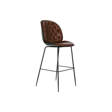 Bárszék poliuretán, fém 51x53x114 cm barna, fekete