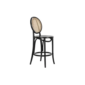 Bárszék szilfa, rattan 43x43x108 cm fekete
