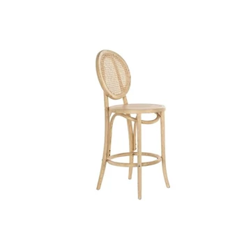 Bárszék szilfa, rattan 43x43x108 cm világosbarna