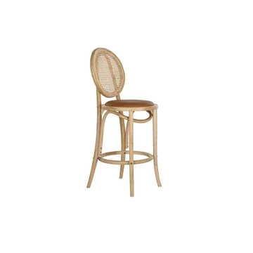 Bárszék szilfa, rattan 43x43x108 cm világosbarna, natúr
