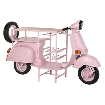 Bortartó motor fém, mangófa 195x70x106 cm halvány rózsaszín