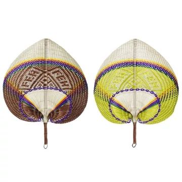 Dekoráció falra bambusz 40x0,5x32 cm natúr, narancssárga 2 féle