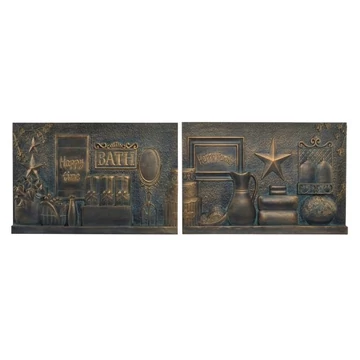 Dekoráció falra csendélet mdf 60x4x40 cm réz 2 féle