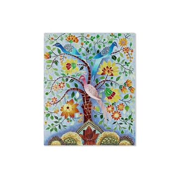 Dekoráció falra fácán üveg, mdf 80x4x100 cm színes