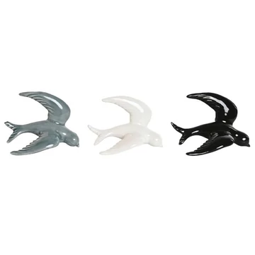 Dekoráció falra fecske porcelán 14x6x11 cm színes 3 féle