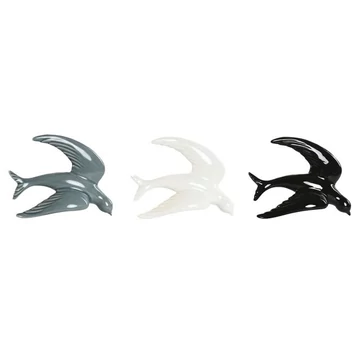 Dekoráció falra fecske porcelán 25x7x19 cm színes 3 féle