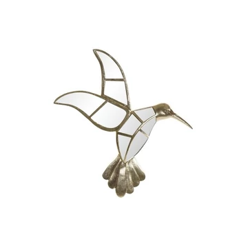 Dekoráció falra kolibri poly, üveg 39,5x5,5x29,5 cm arany