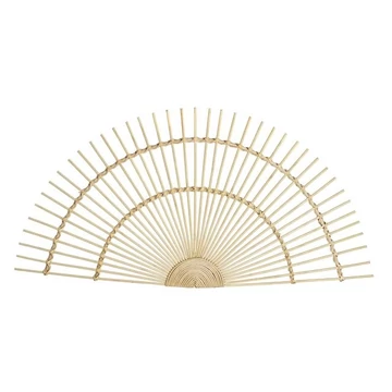 Dekoráció falra legyező bambusz 80x2x40 cm barna
