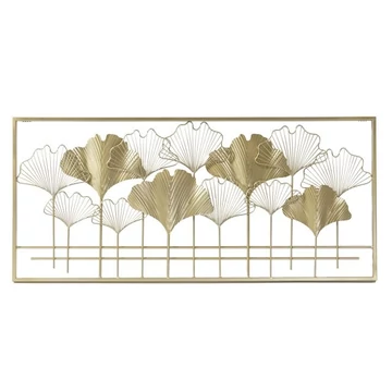 Dekoráció falra leveles fém 102x2x46 cm arany
