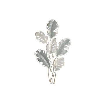 Dekoráció falra leveles fém 57x5,7x103 cm menta, fehér