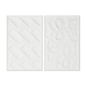 Dekoráció falra lucfenyő, mdf 58,5x4x92,5 cm fehér 2 féle