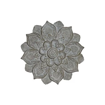 Dekoráció falra Mandala cement 35x3x35 cm szürke