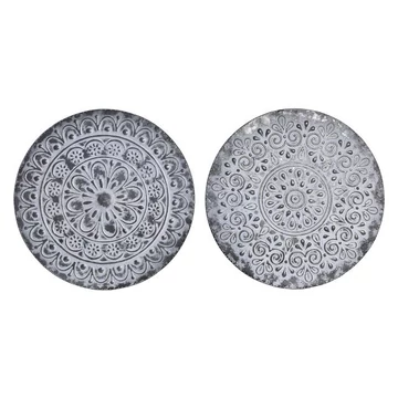 Dekoráció falra Mandala fém 60x2x60 cm szürke, fehér 2 féle