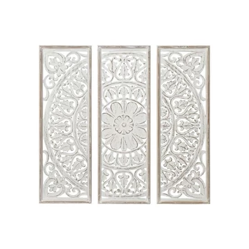 Dekoráció falra Mandala mdf 120,5x2x121,5 cm fehér, natúr