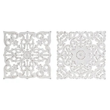 Dekoráció falra Mandala mdf 30x2x30 cm fehér 2 féle