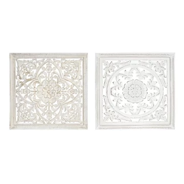 Dekoráció falra Mandala mdf 40x2x40 cm fehér 2 féle
