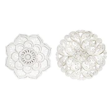 Dekoráció falra Mandala mdf 40x2x40 cm fehér 2 féle