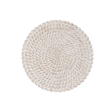Dekoráció falra mdf 120x3x120 cm fehér, natúr