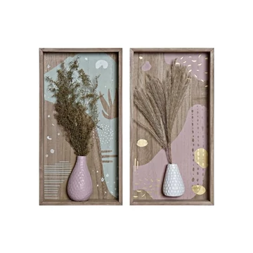 Dekoráció falra mdf 20x4x38 cm színes 2 féle