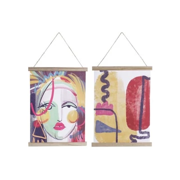 Dekoráció falra mdf 38x1,5x51 cm színes 2 féle