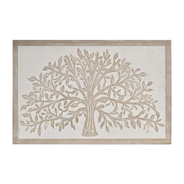 Dekoráció falra mdf 60x1x40 cm barna, fehér