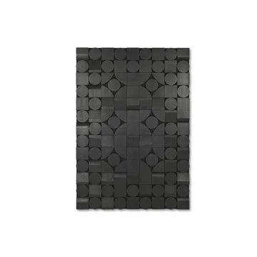 Dekoráció falra mdf 80x3,8x120 cm fekete