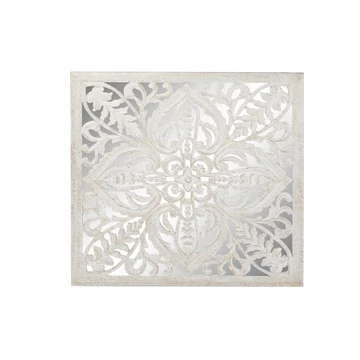 Dekoráció falra mdf, üveg 121,5x3x121,5 cm fehér, arany