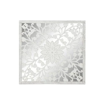 Dekoráció falra mdf, üveg 121x3x121 cm fehér