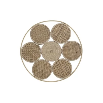 Dekoráció falra rattan 45,5x2x45,5 cm natúr