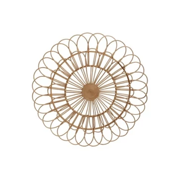 Dekoráció falra rattan 80x4x80 cm barna