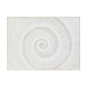 Dekoráció falra spirál mdf 120x3,5x90 cm natúr, fehér
