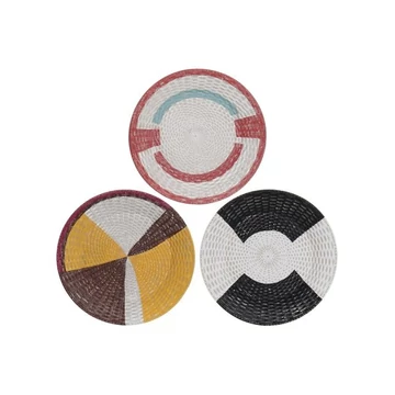 Dekoráció falra tányér mdf 34,5x3,5x34,5 cm színes 3 féle