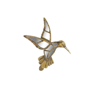 Dekoráció falra tükör kolibri poly, üveg 27x3,5x36 cm arany