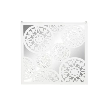 Dekoráció falra tükör mdf, üveg 90x1,5x90 cm fehér