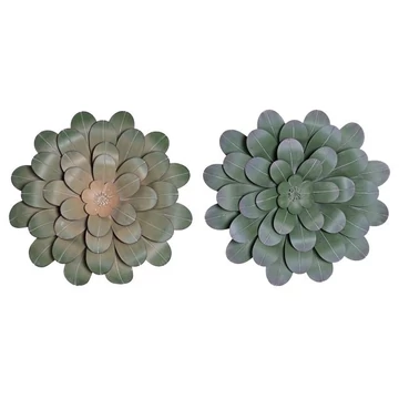 Dekoráció falra virág fém 60x8x60 cm menta 2 féle