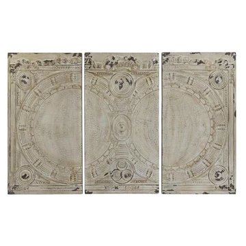 Dekoráció szett falra poly 178x4x112 cm bézs S/3