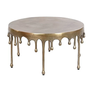 Dohányzó asztal alumínium 75x75x40 cm bronz