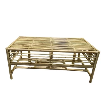 Dohányzó asztal rattan 110x60x45 cm natúr