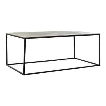 Dohányzóasztal fém, alumínium 111,7x61x43 cm szürke, fekete