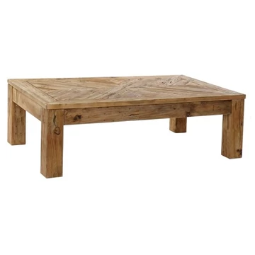 Dohányzóasztal fenyő, újrahasznosított fa 130x80x43 cm natúr