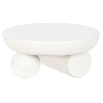 Dohányzóasztal mdf 80x80x37 cm fehér