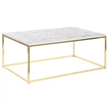 Dohányzóasztal mdf, fém 100x60x40 cm fehér