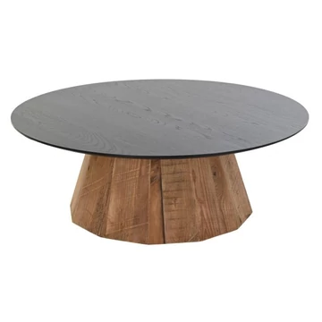 Dohányzóasztal újrahasznosított fa, fenyő 90x90x32,5 cm színes