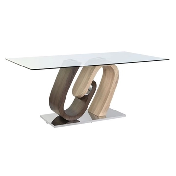 Ebédlőasztal acél, mdf 180x100x76 cm színes