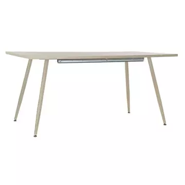 Ebédlőasztal bővíthető mdf, fém 160x90x76 cm natúr