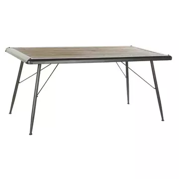 Ebédlőasztal lucfenyő, fém 161x90x75 cm fekete, natúr