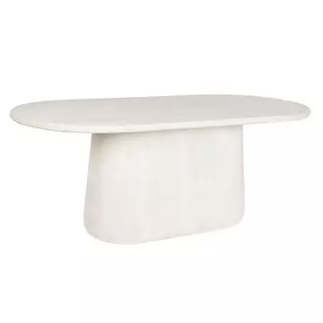 Ebédlőasztal mangófa 200x100x75 cm fehér